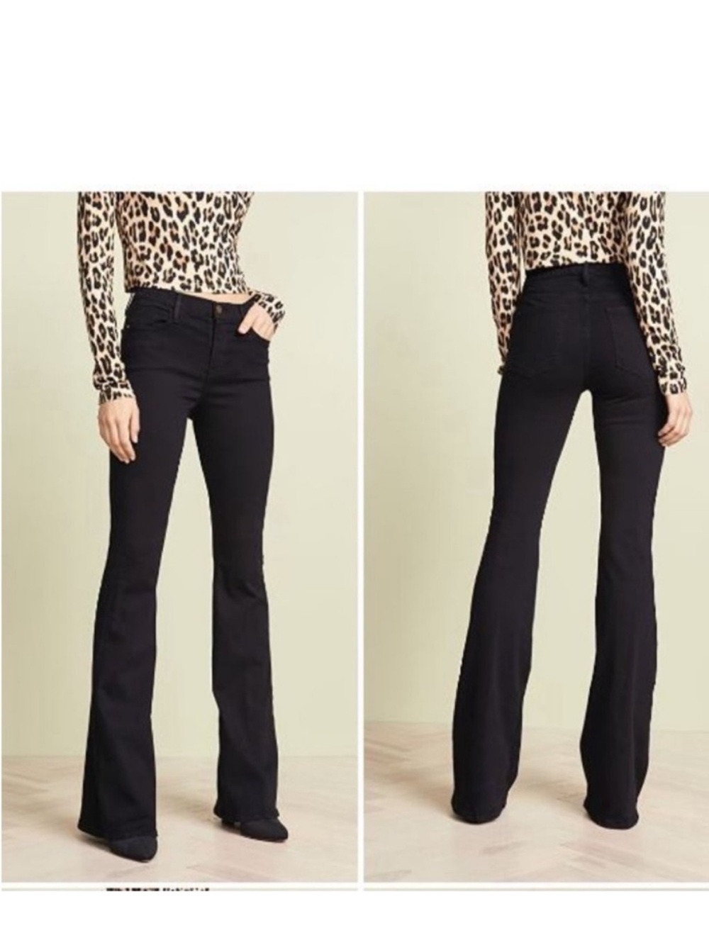 FRAME Le High Flare Black Jeans Women’s Size 33